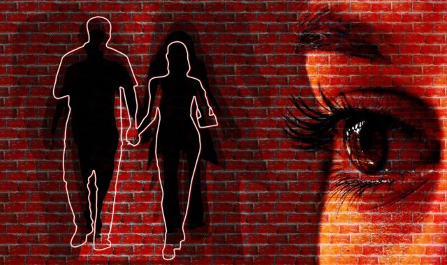 woman, face, wall, view, eyes, direction, few, walk, monitoring, jealousy, hand in hand, together, watch, relationship, friends, jealousy, jealousy, jealousy, jealousy, jealousy