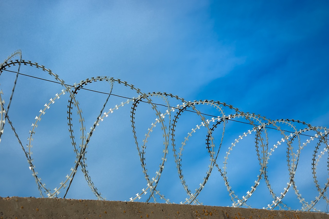 barbed, wire, security, fence, sharp, concepts, metal, nature, protection, razor, ideas, objects, equipment, boundary, system, danger, business, freedom, escape, sky, nobody, forbidden, guard, steel, prevent, circle